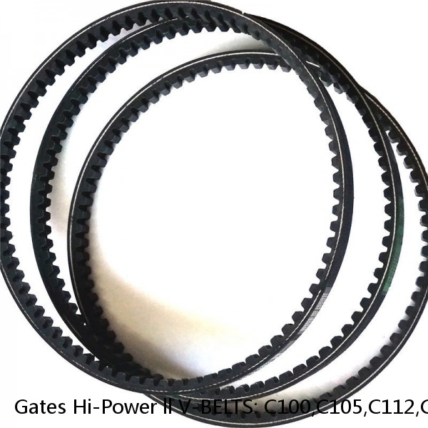 Gates Hi-Power ll V-BELTS: C100,C105,C112,C120,C124,C144,C180 (104-184in)